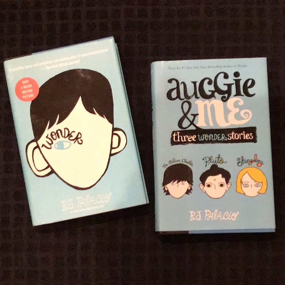 “Wonder” & “ Aggie & Me” by R.J. Palacio Books - Hardcover editions - LIKE NEW